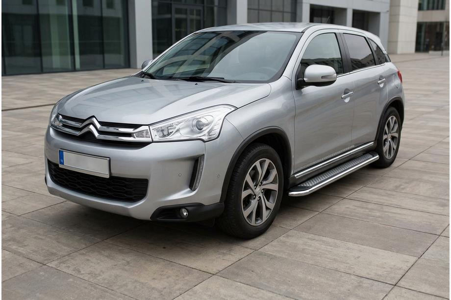 Citroen C-4 Aircross 2012-2017 Side Steps Maydos V2 (2 pcs, Aluminum & Stainless Steel) Image