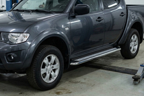 Fiat Fullback 2016- Side Steps Maydos V2 (2 pcs, Aluminum & Stainless Steel) photo 1