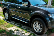 Fiat Fullback 2016- Side Steps Maydos V2 (2 pcs, Aluminum & Stainless Steel) photo 7