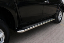 Fiat Fullback 2016- Side Steps Maydos V2 (2 pcs, Aluminum & Stainless Steel) photo 3