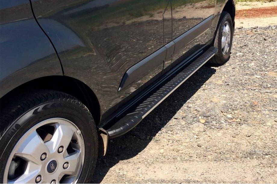 Ford Custom 2013-2022 Side Steps Bosphorus Grey (2 pcs, Aluminum) Image