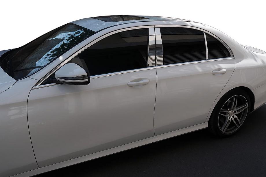 Mercedes E-class W213 2016-2023 Stainless Steel Pillar Covers Image