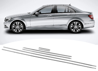 Mercedes C-class W204 2007-2015 Chrome Window Trim Covers (6 pcs, Stainless Steel) photo 2