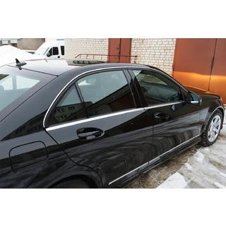 Chrome Window Trim Covers (6 pcs, Stainless Steel) Mercedes C-class W204 2007-2015 photo 1