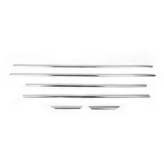 Chrome Window Trim Covers (6 pcs, Stainless Steel) Mercedes C-class W204 2007-2015 photo 3