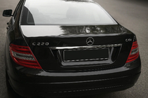 Mercedes C-class W204 2007-2015 Chrome trim above license plate (stainless steel) photo 1