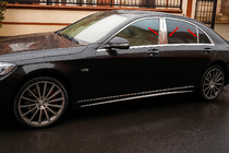Mercedes S-class W222 2013-2022 Carmos stainless steel pillar trims photo 1