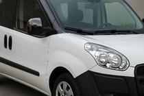 Fiat Doblo II 2010-2022 Mirror Covers Black Chrome (2 pcs, plastic) photo 1