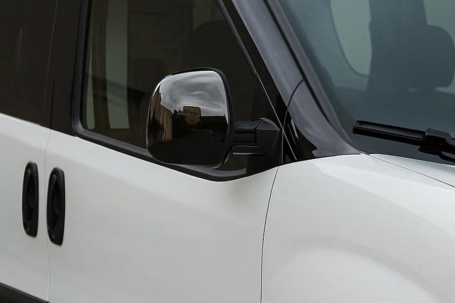 Opel Combo 2012-2018 Mirror Covers Black Chrome (2 pcs, plastic) Image