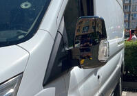 Ford Transit 2014- Mirror Covers Black Chrome (2 pcs, plastic) photo 4