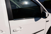 Volkswagen Caddy 2015-2020 Window Trim Black Chrome (2 pcs, Stainless Steel) photo 1