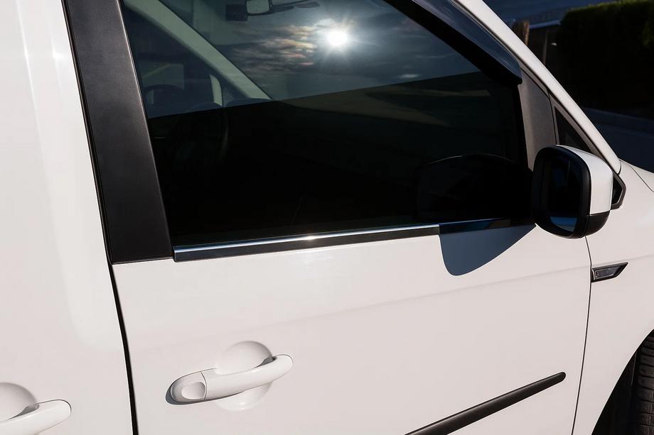 Volkswagen Caddy 2015-2020 Window Trim Black Chrome (2 pcs, Stainless Steel) Image