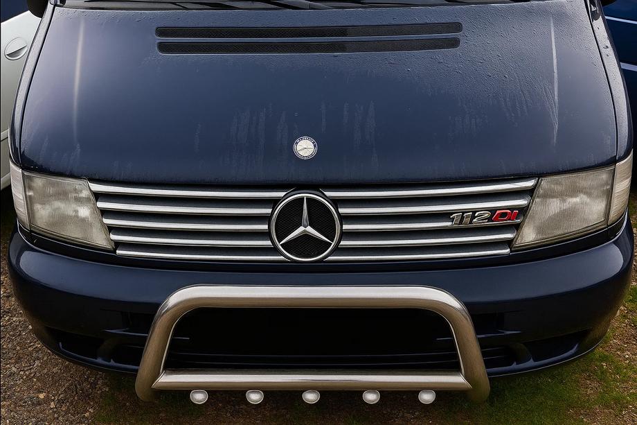 Mercedes Vito W638 1996-2003 Chrome Grille Covers (V-class, Stainless Steel) 8 pieces Photo 3
