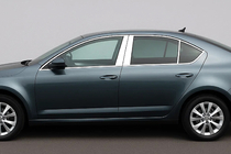 Skoda Octavia III A7 2013-2019 Stainless Steel Door Pillar Trim (6 pcs) photo 1