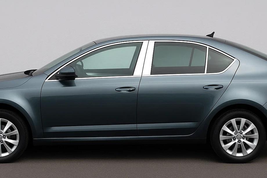Skoda Octavia III A7 2013-2019 Stainless Steel Door Pillar Trim (6 pcs) Image
