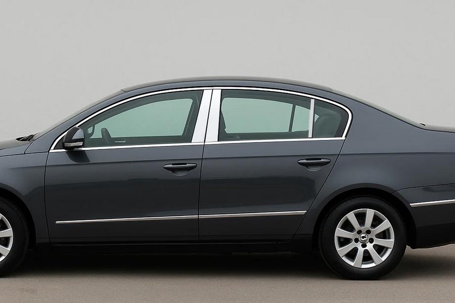 Volkswagen Passat B6 2006-2012 Stainless Steel Door Pillar Trim (SD) Image
