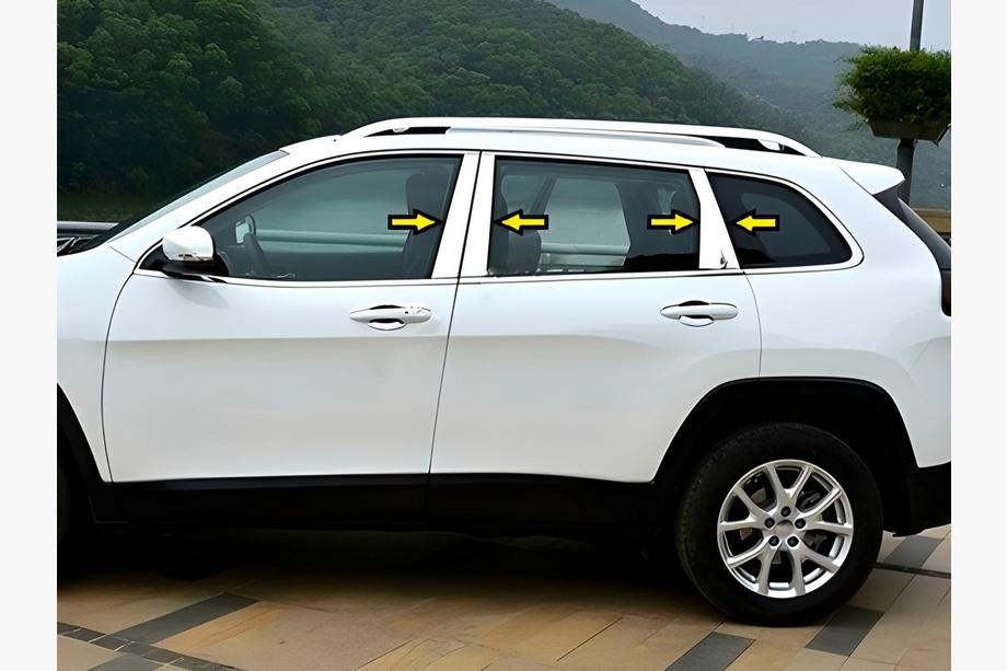 Jeep Cherokee KL 2013- Stainless Steel Door Pillar Trim Image