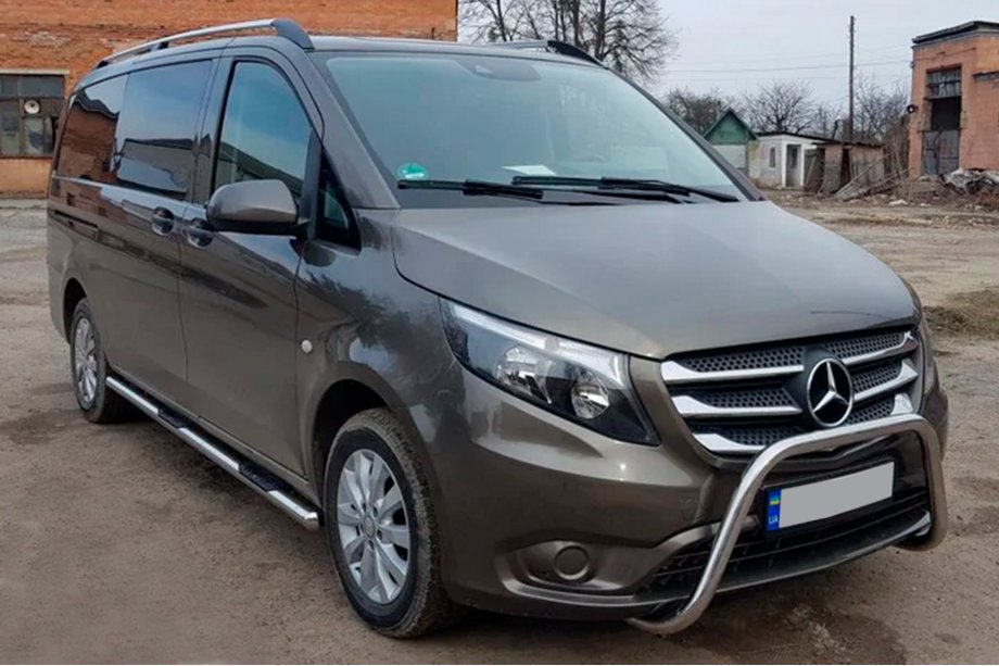 Mercedes Vito/V-class W447 2014- Side pipes 2 pcs, stainless steel Photo 3