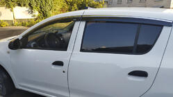 Renault Sandero 2013-2022 Window Deflectors with Chrome Trim HB (4 pcs, Niken) photo 1