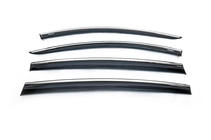 Renault Sandero 2013-2022 Window Deflectors with Chrome Trim HB (4 pcs, Niken) photo 2