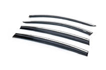 Renault Sandero 2013-2022 Window Deflectors with Chrome Trim HB (4 pcs, Niken) photo 3