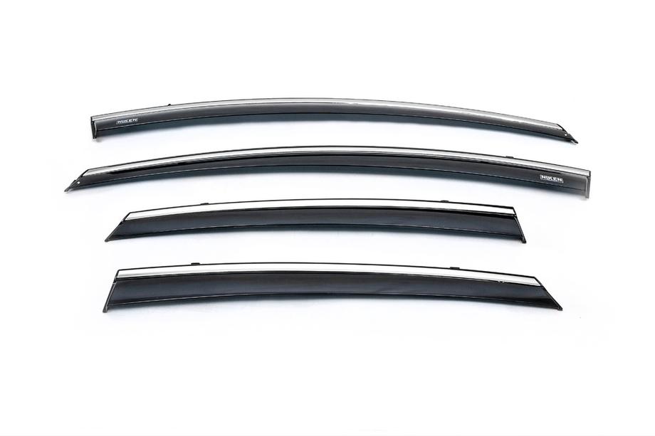 Ford Fiesta 2008-2017 Window Deflectors with Chrome Trim HB (4 pcs, Niken) Image