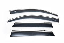 Skoda Rapid 2012-2019 Window Deflectors with Chrome Trim SD (4 pcs, Niken) photo 8