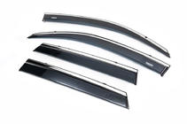 Skoda Rapid 2012-2019 Window Deflectors with Chrome Trim SD (4 pcs, Niken) photo 9