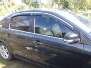 Ford Focus II 2005-2008 Window Deflectors with Chrome Trim SD/HB (4 pcs, Niken) photo 1
