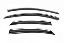 Ford Focus II 2008-2011 Window Deflectors with Chrome Trim SD/HB (4 pcs, Niken) photo 1
