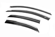 Ford Focus II 2008-2011 Window Deflectors with Chrome Trim SD/HB (4 pcs, Niken) photo 2