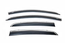 Fiat Linea 2006-2018 Window deflectors with chrome trim (4 pcs, Niken) photo 2