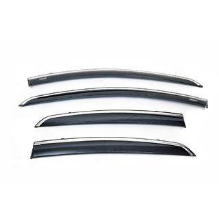 Window deflectors with chrome trim (4 pcs, Niken) photo 2