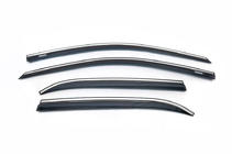 Hyundai I-20 2014-2020 Window deflectors with chrome trim (4 pcs, Niken) photo 2