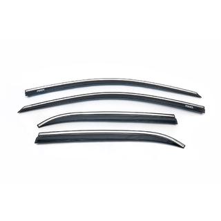 Window deflectors with chrome trim (4 pcs, Niken) photo 2