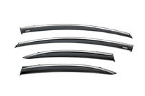 Honda Civic Sedan VIII 2006-2011 Window deflectors with chrome trim (4 pcs, Niken) photo 2