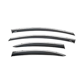 Window deflectors with chrome trim (4 pcs, Niken) Honda Civic Sedan VIII 2006-2011 photo 2