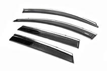 Renault Kadjar 2015-2022 Window deflectors with chrome trim (4 pcs, Niken) photo 2