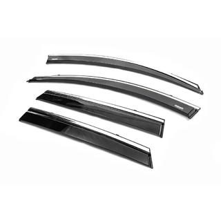 Window deflectors with chrome trim (4 pcs, Niken) Renault Kadjar 2015-2022 photo 2
