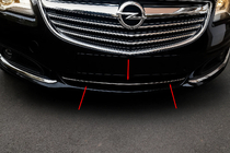 Opel Insignia 2008-2017 Bumper Grille Trim Covers (Stainless Steel) photo 1