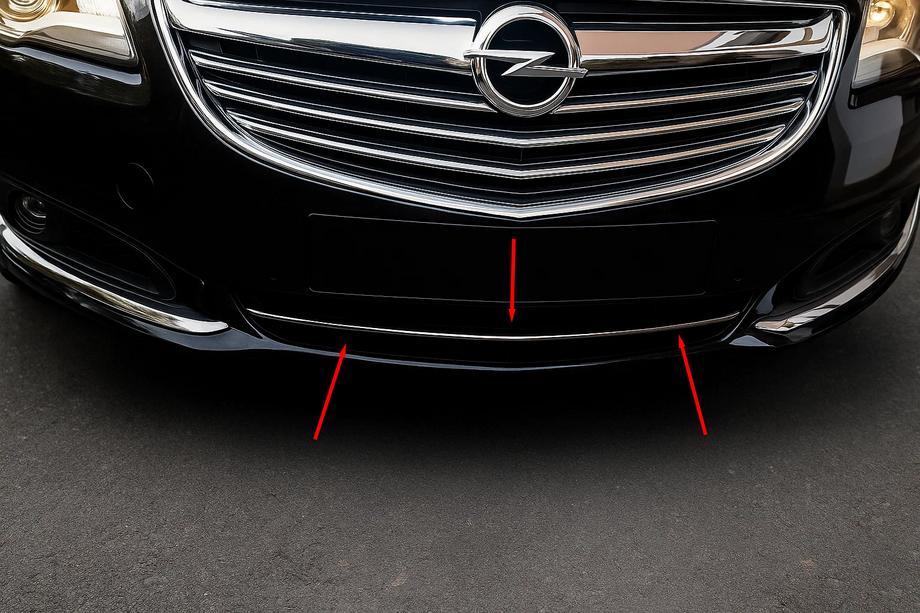 Opel Insignia 2008-2017 Bumper Grille Trim Covers (Stainless Steel) Image
