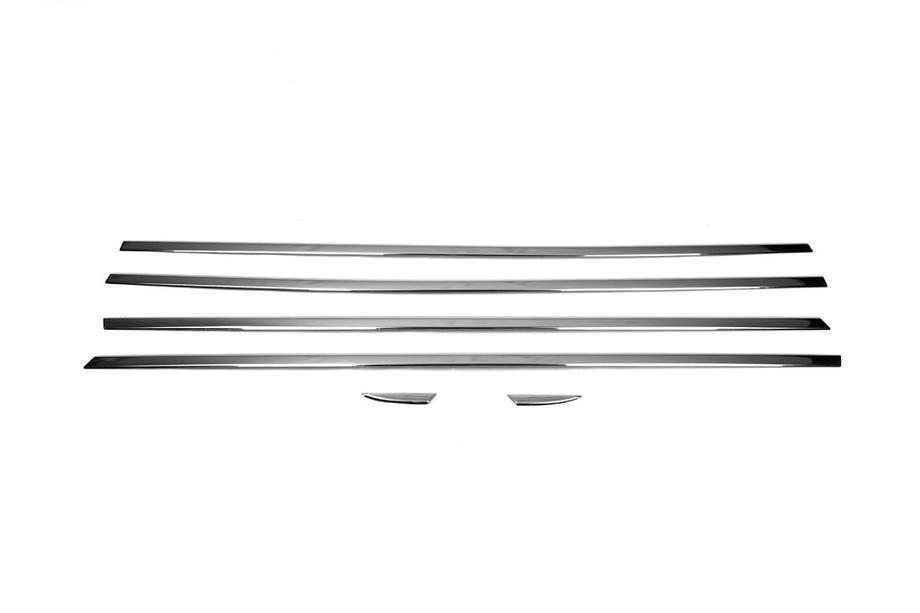 Renault Megane IV 2016-2025 Window lower trim stainless steel 6pcs Sedan OmsaLine - Italian Stainless Steel Photo 2
