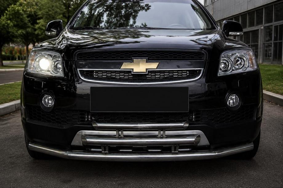 Chevrolet Captiva 2006-2019 Front triple bull bar (stainless steel) Image