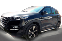 Hyundai Tucson TL 2016-2021 Side Bars (2 pcs, Stainless Steel) photo 1