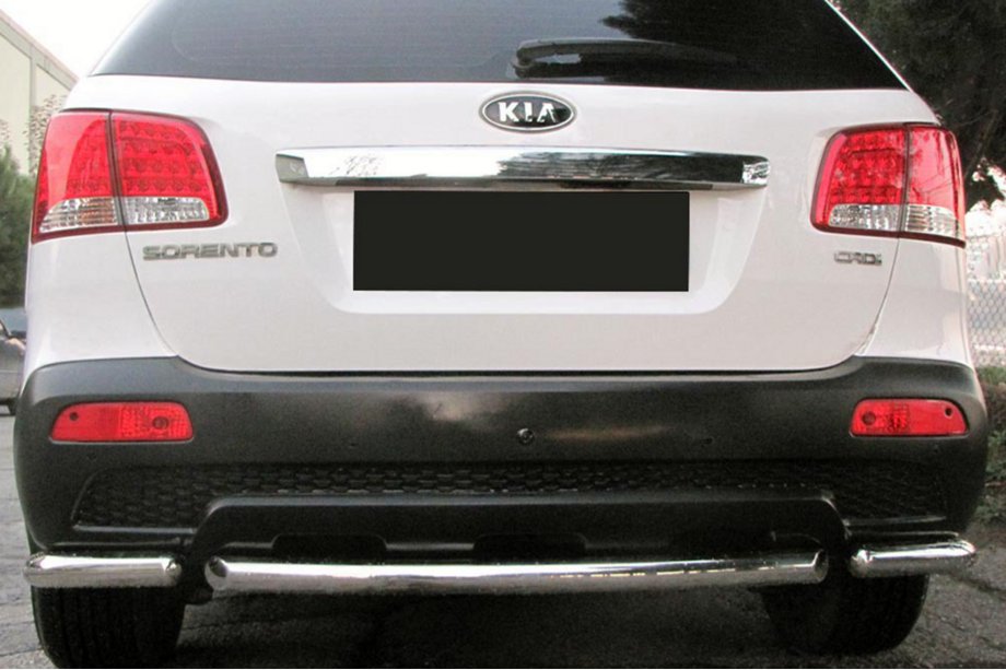 Kia Sorento II XM 2009-2014 Rear corner bars with center section AK007-3 (2 pcs, stainless steel) Image