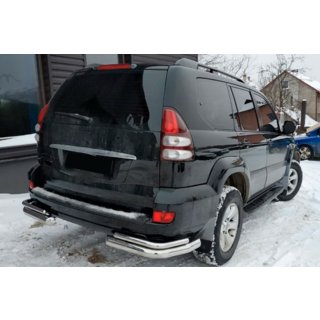 Rear double corner bars AK003-2 (2 pcs, stainless steel) Toyota Land Cruiser Prado 120 2002-2009 photo 1