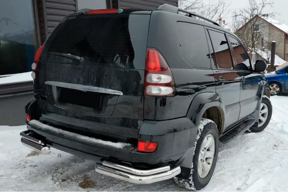 Toyota Land Cruiser Prado 120 2002-2009 Rear double corner bars AK003-2 (2 pcs, stainless steel) Image