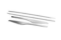 Renault Clio IV 2012-2019 Door Mouldings with Recess (4 pcs, Stainless Steel) photo 4