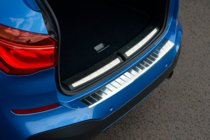BMW X1 F48 2015-2022 Rear bumper protector OmsaLine (stainless steel) photo 1