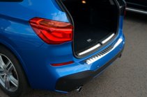 BMW X1 F48 2015-2022 Rear bumper protector OmsaLine (stainless steel) photo 5